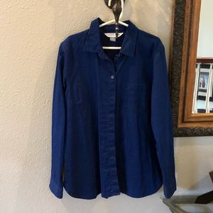 Navy/dark jean button up.